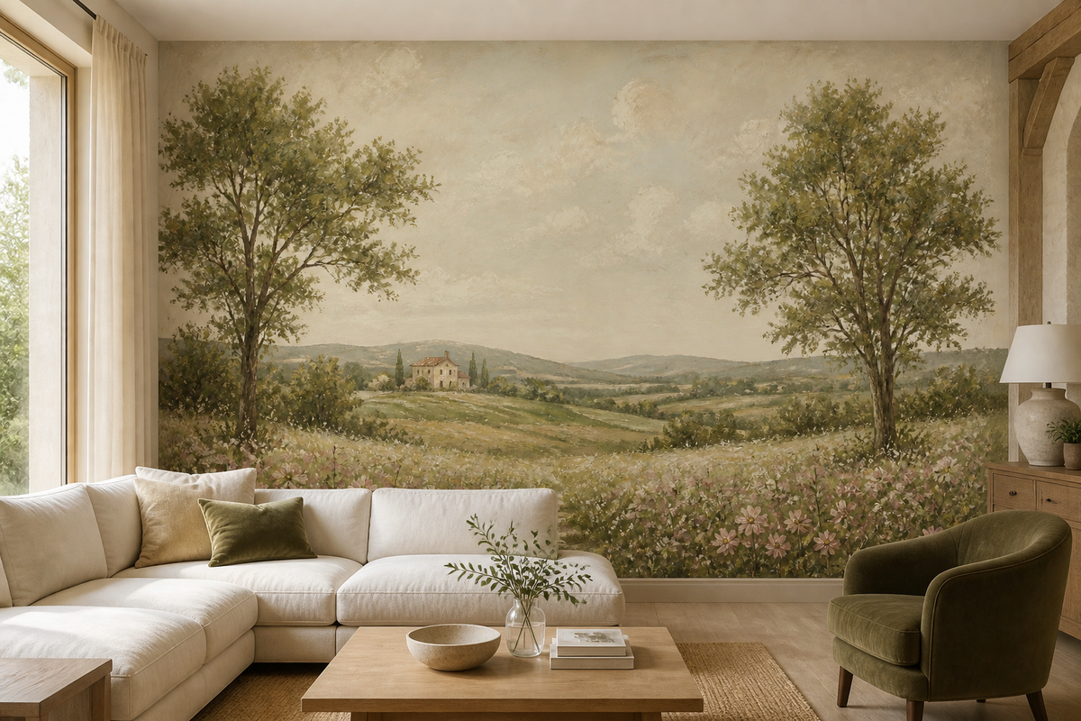 Sage French Wallpaper Mural product view