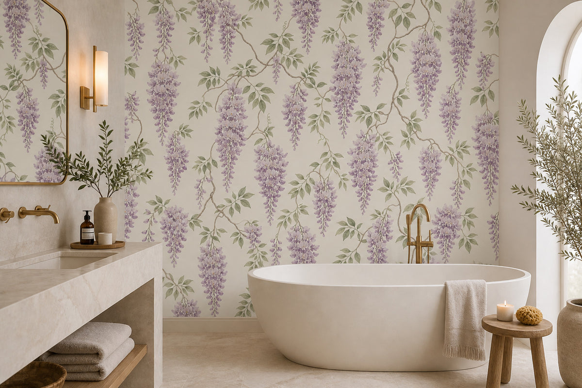 Sage Mauve Wallpaper Mural product view