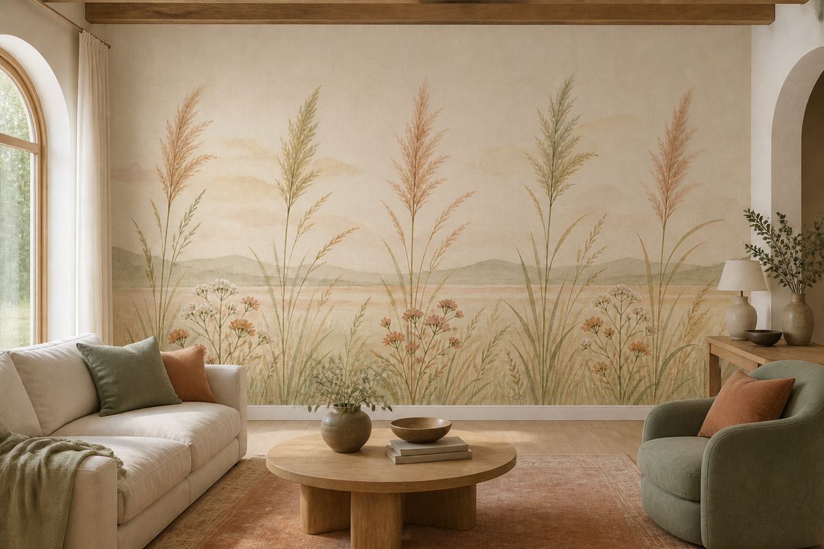 Sage Meadow Wallpaper Mural product view