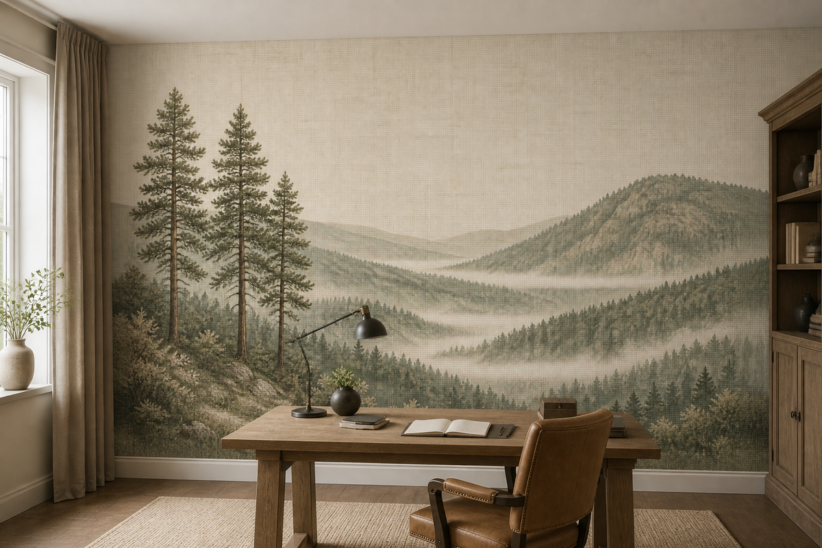 Sage Misty Wallpaper Mural product view