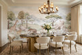 Pastel Mountain Safari Valley Wallpaper Mural