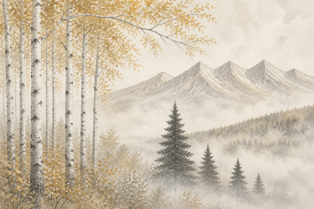 Sage Pearl Ridge Wallpaper Mural product view