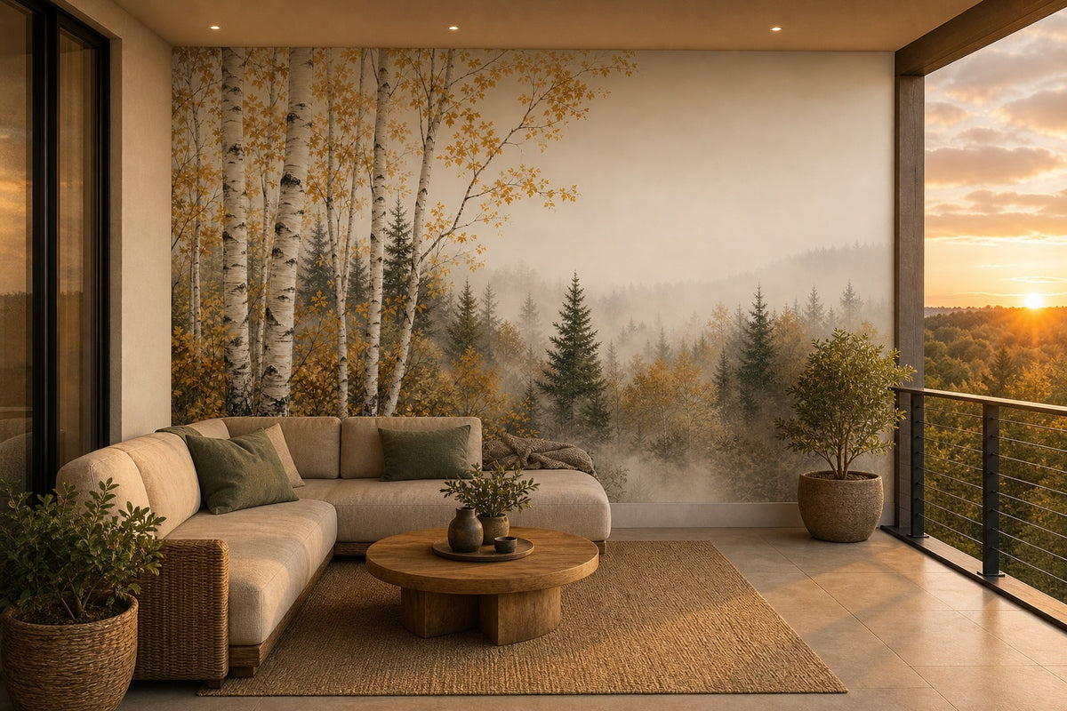 Sage Pearl Ridge Wallpaper Mural product view