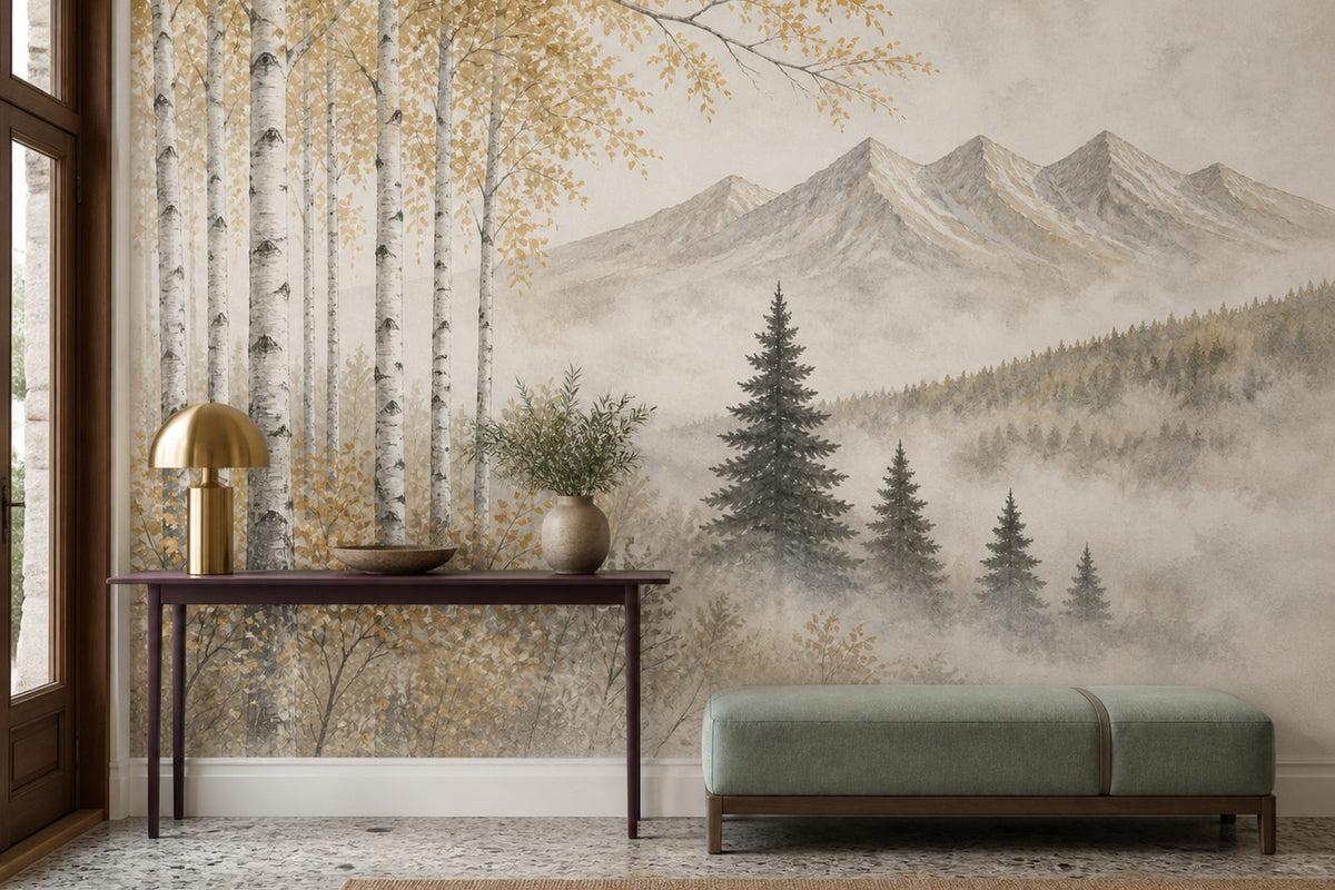 Sage Pearl Ridge Wallpaper Mural product view