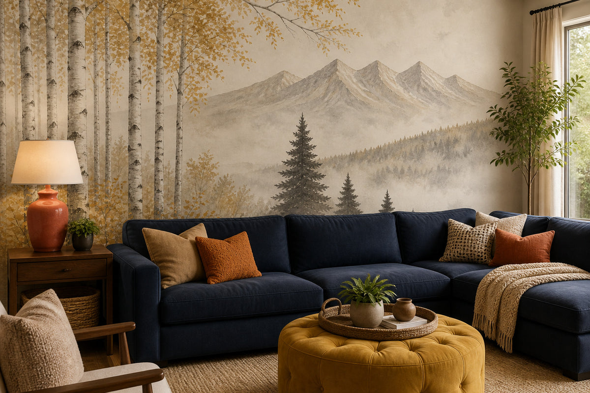 Sage Pearl Ridge Wallpaper Mural product view