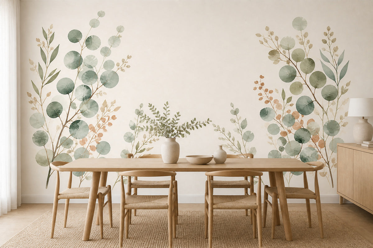 Sage Eucalyptus Wallpaper Mural product view