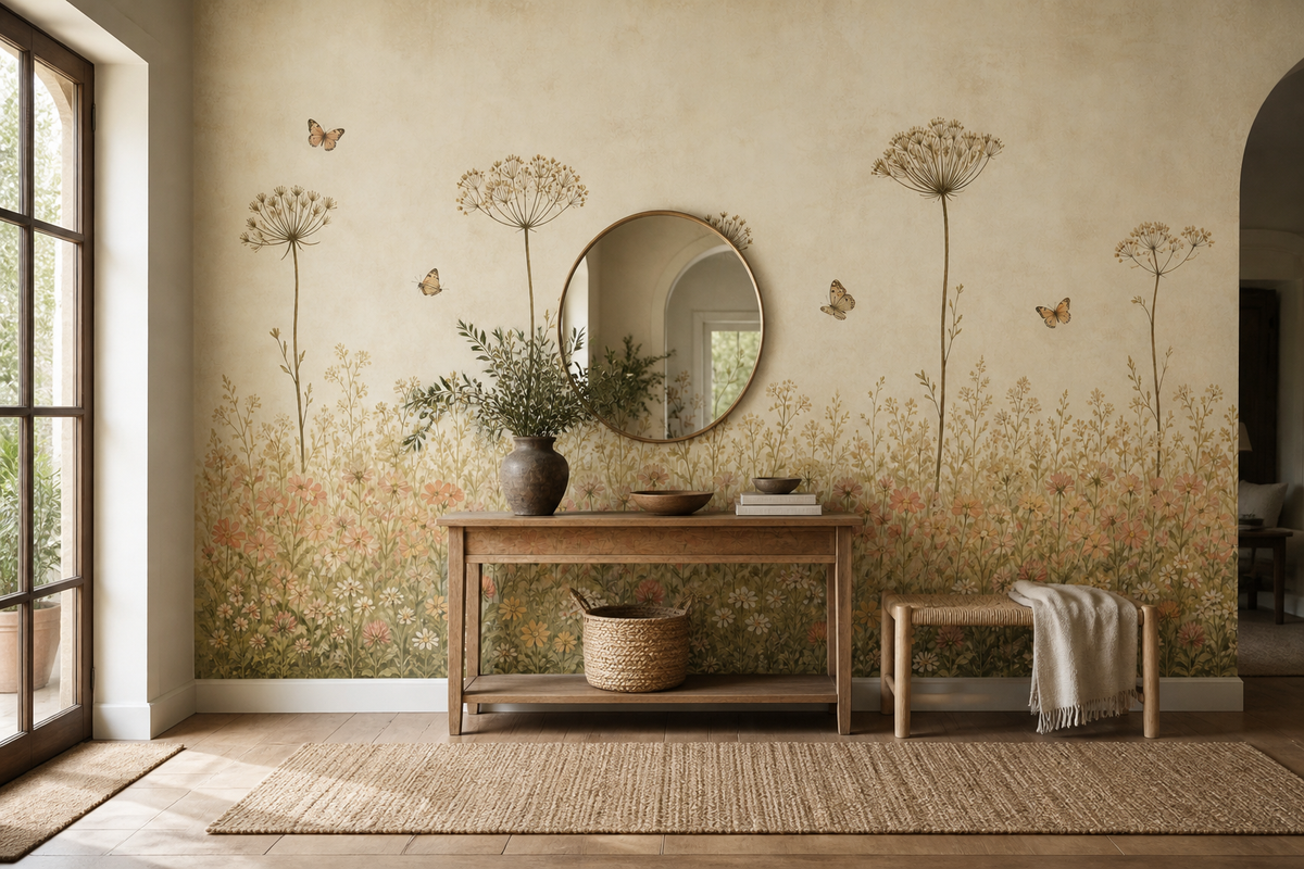 Sage Vintage Wallpaper Mural product view