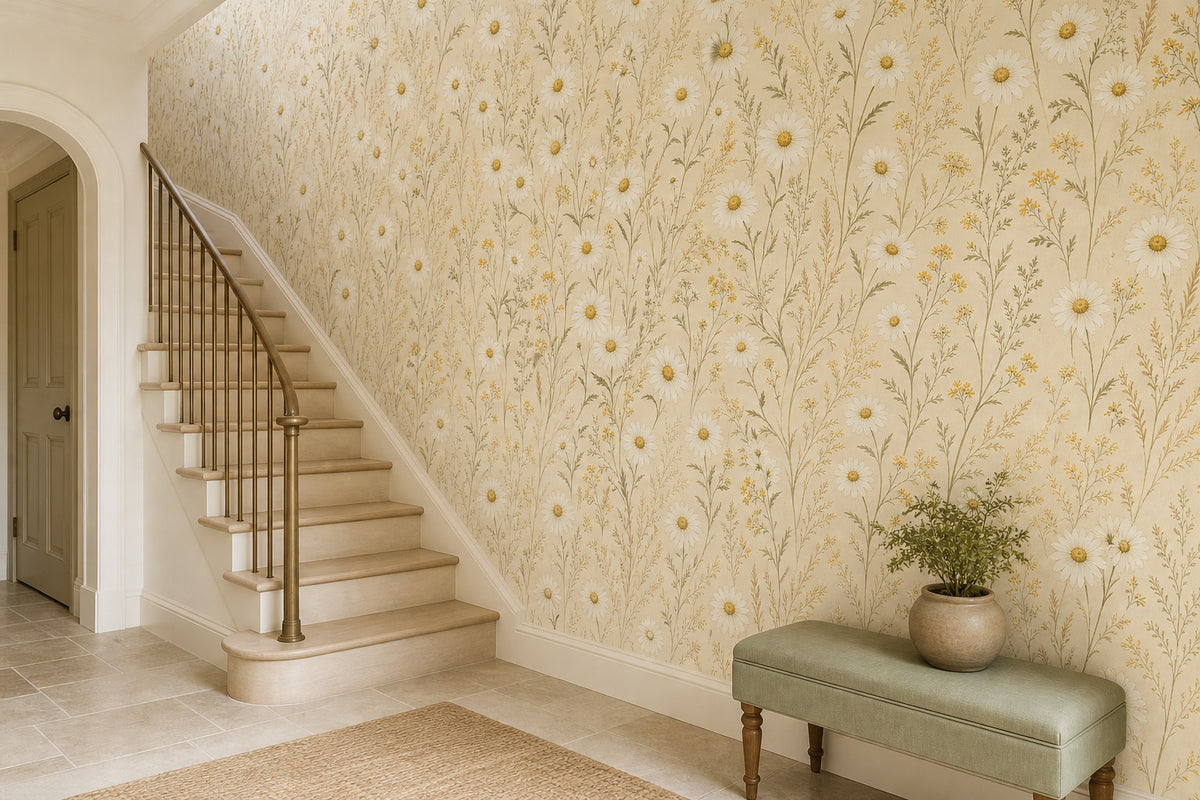 Sage Vintage Wallpaper Mural product view