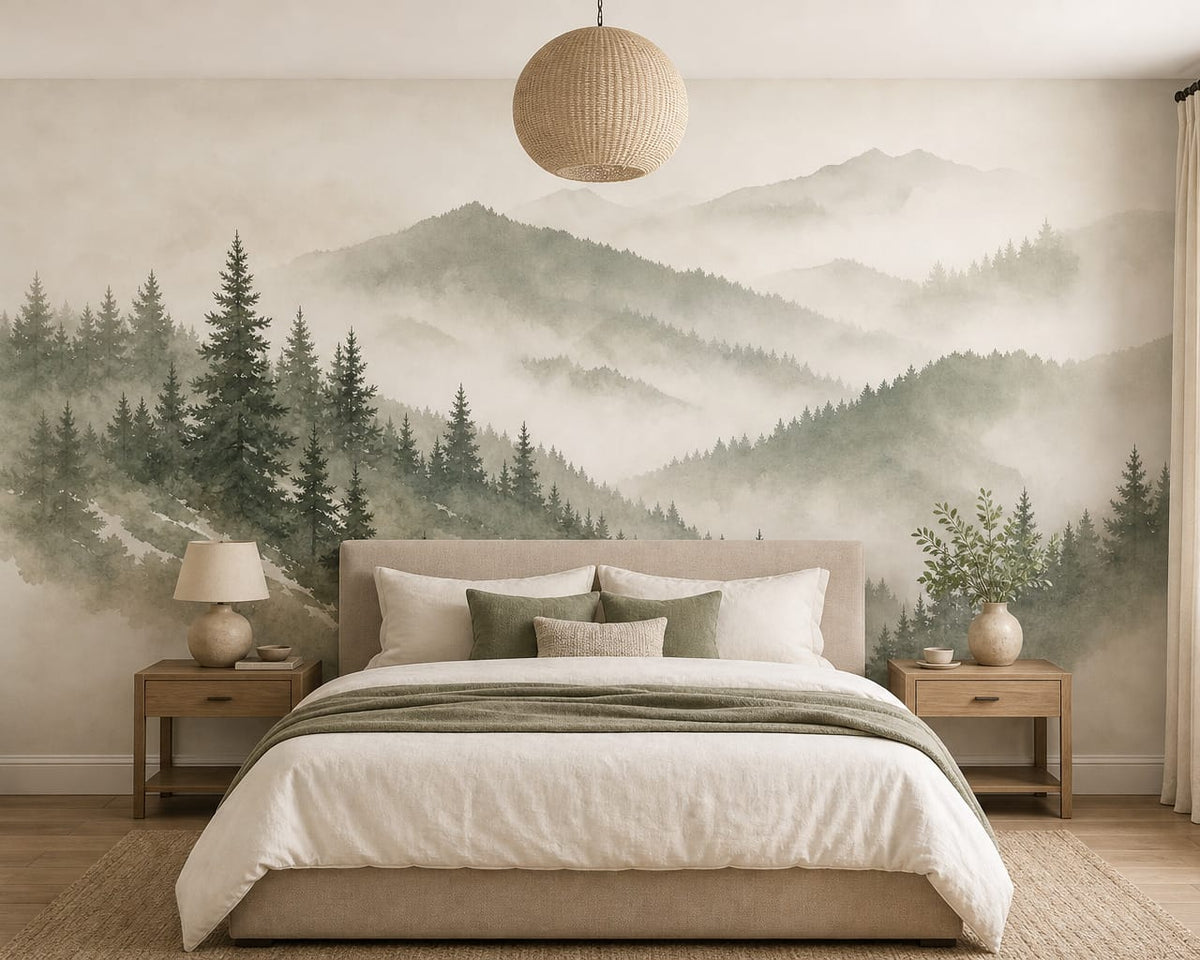 Sage Winter Wallpaper Mural product view