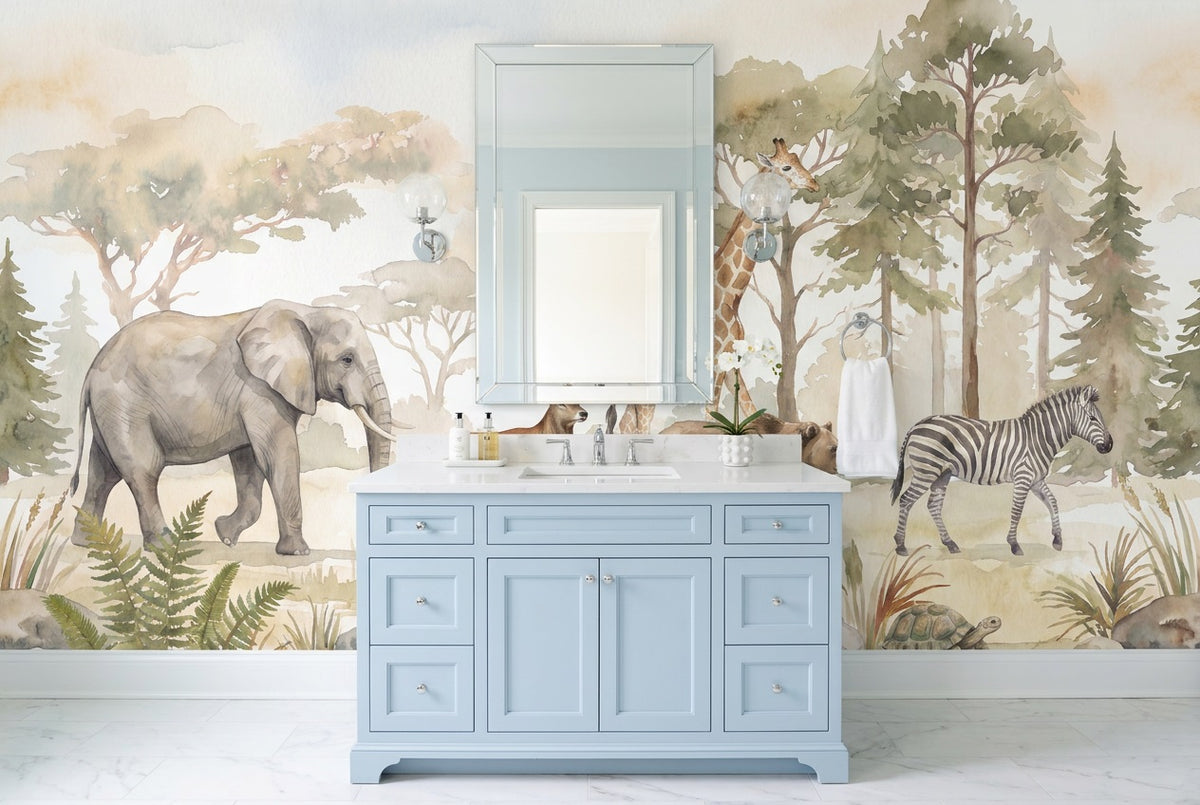 custom sand safari wallpaper mural bathroom self adhesive non woven vinyl removable