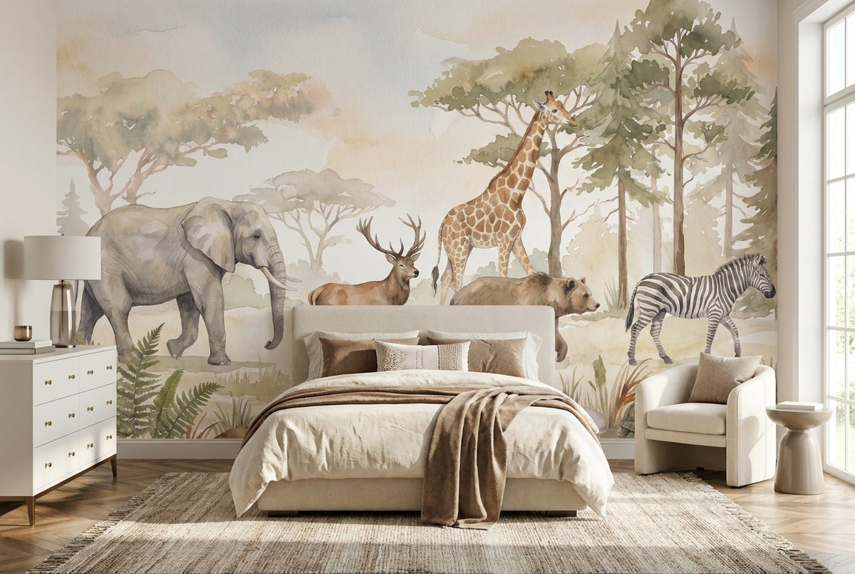 custom sand safari wallpaper mural bedroom peel and stick non woven vinyl removable