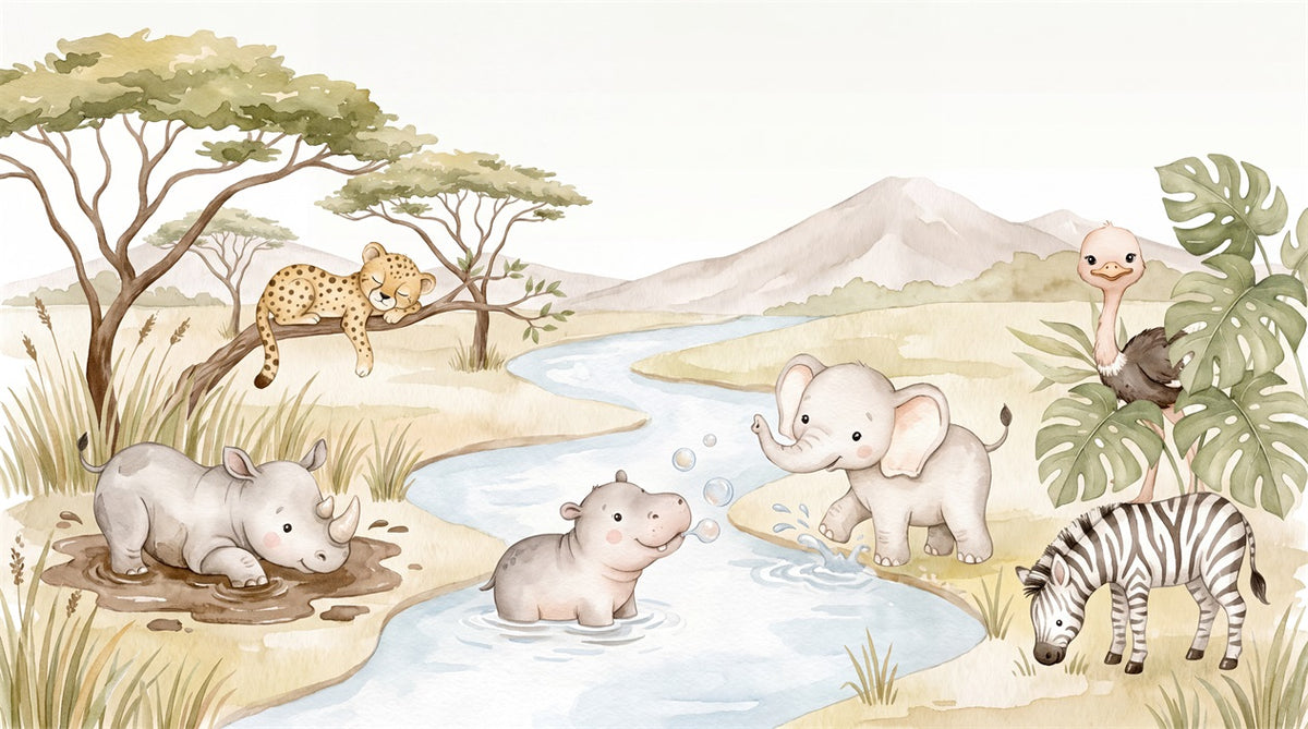 custom sand safari wallpaper mural wall self adhesive non woven vinyl removable main