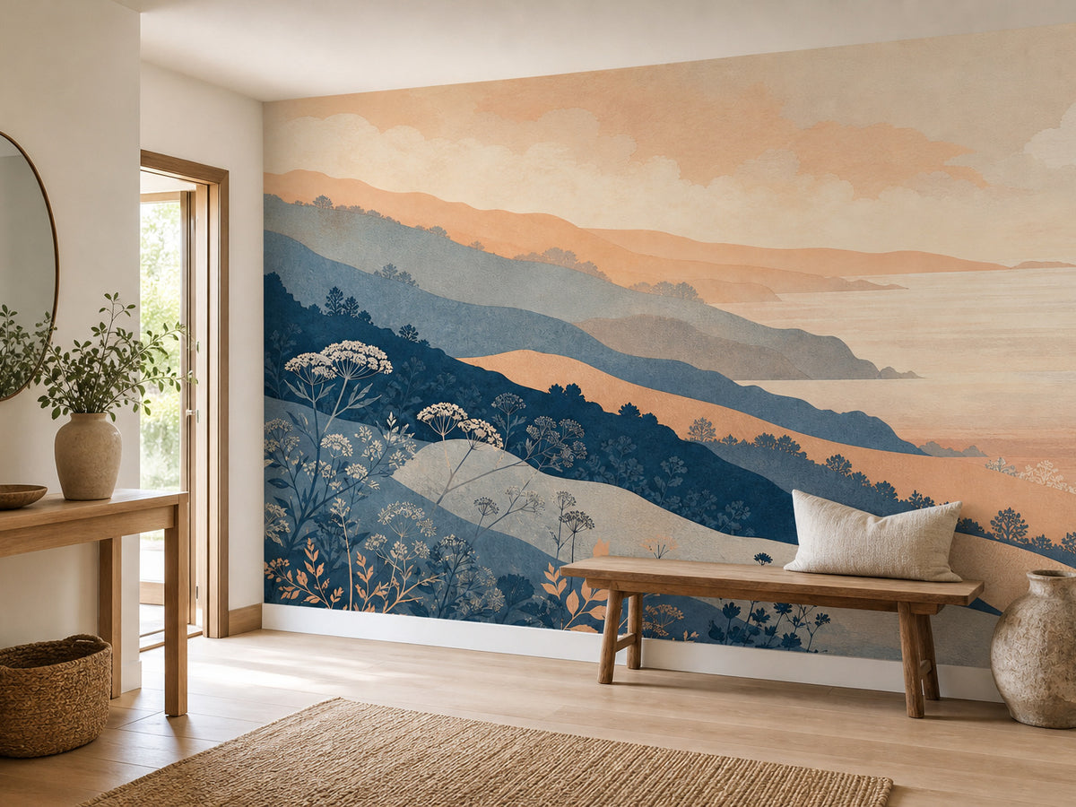 Slate Blue Wallpaper Mural product view