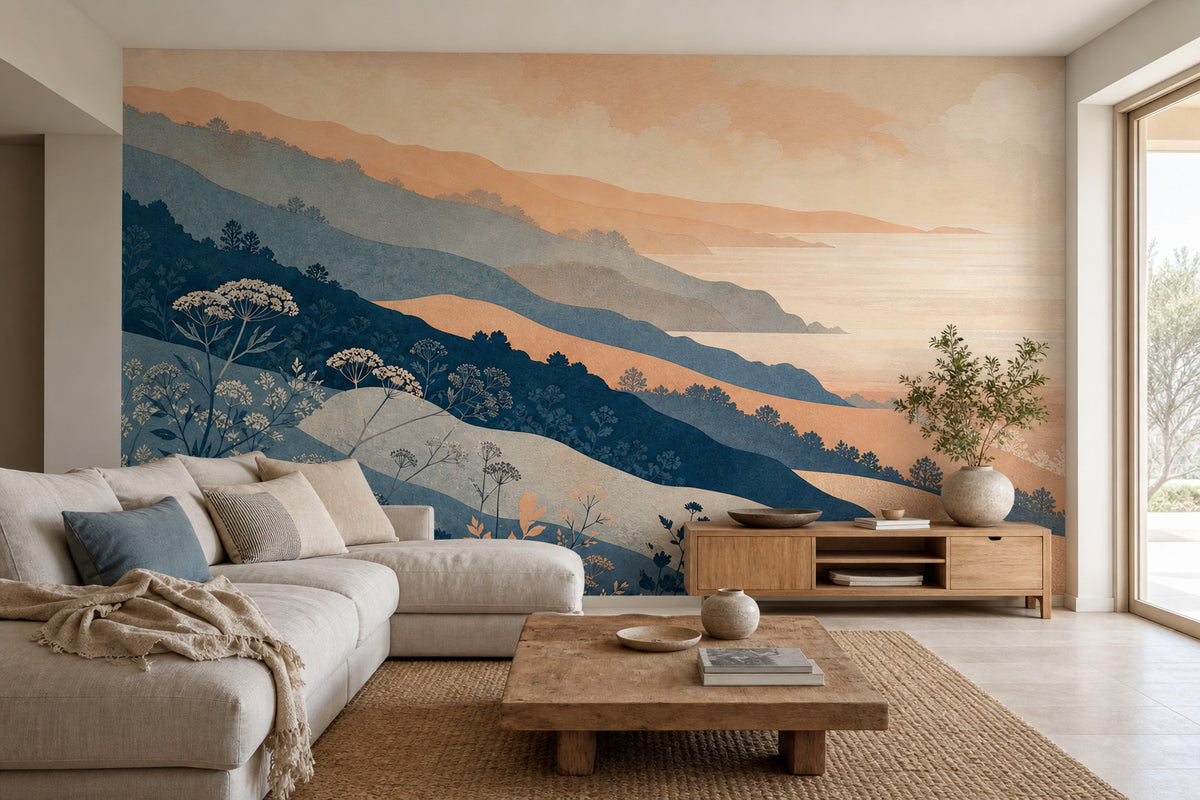 Slate Blue Wallpaper Mural product view