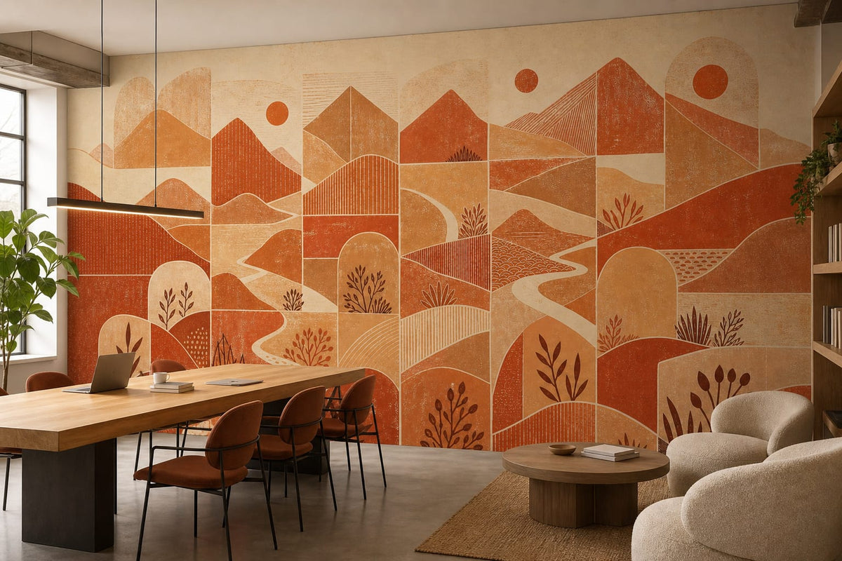Terracotta Design Wallpaper Mural product view
