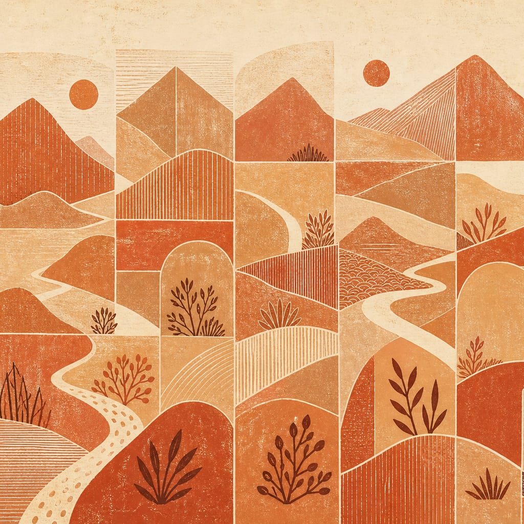Terracotta Design Wallpaper Mural product view