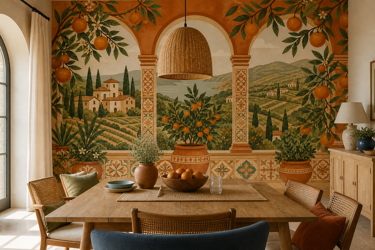 Terracotta Design Wallpaper Mural product view
