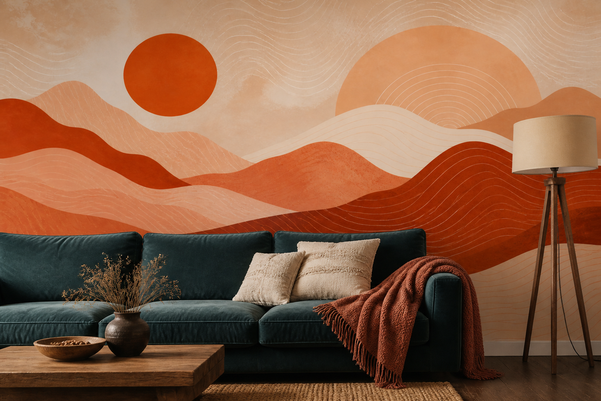 Terracotta Design Wallpaper Mural product view