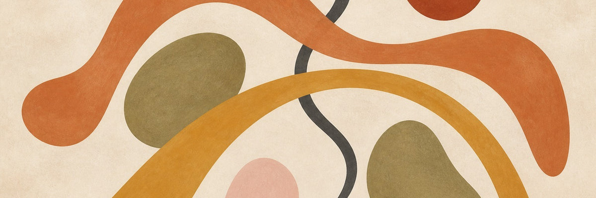 Terracotta Abstract Wallpaper Mural product view