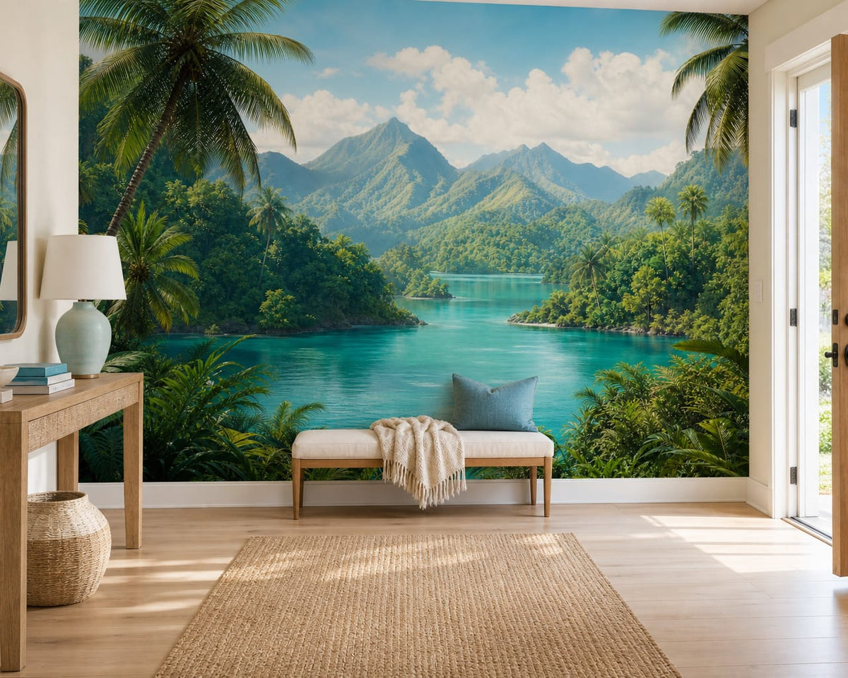 Turquoise Design Wallpaper Mural product view