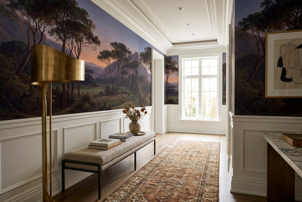 custom valley dark forest wallpaper mural hallway stick on non woven removable vinyl