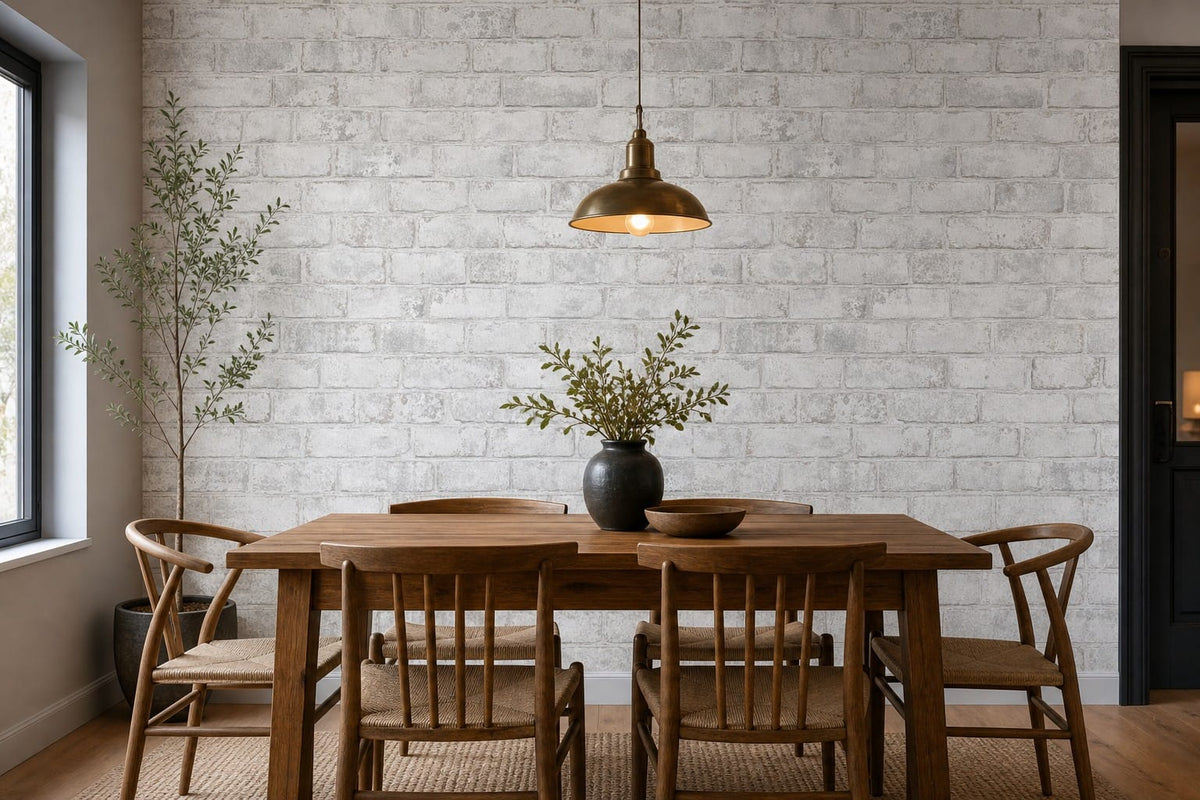 Whitewashed Design Wallpaper Mural product view