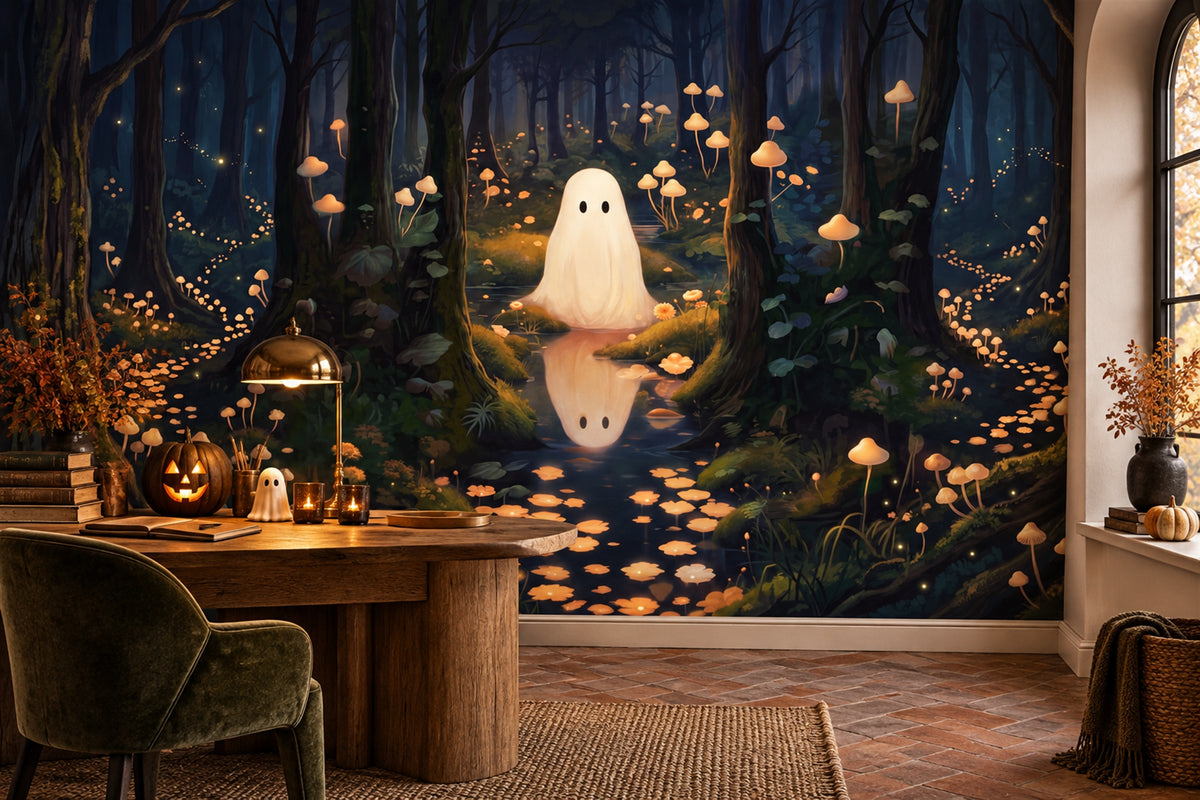 cute navy ghost custom self adhesive wallpaper mural study removable non woven vinyl