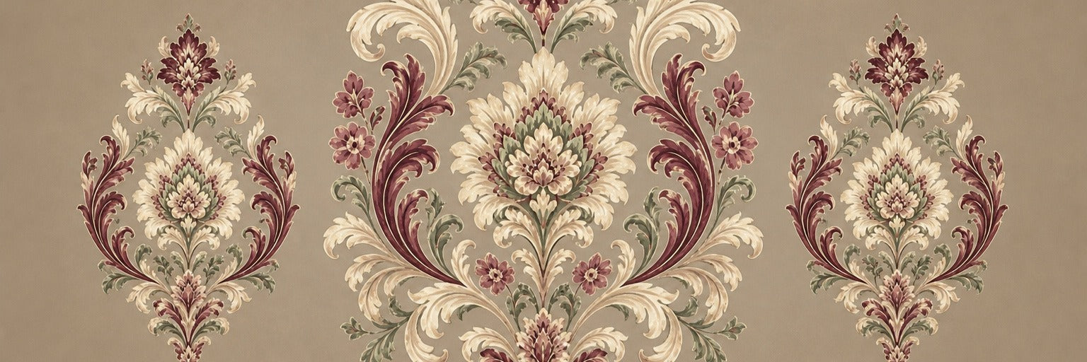 Sage Damask Wallpaper Mural