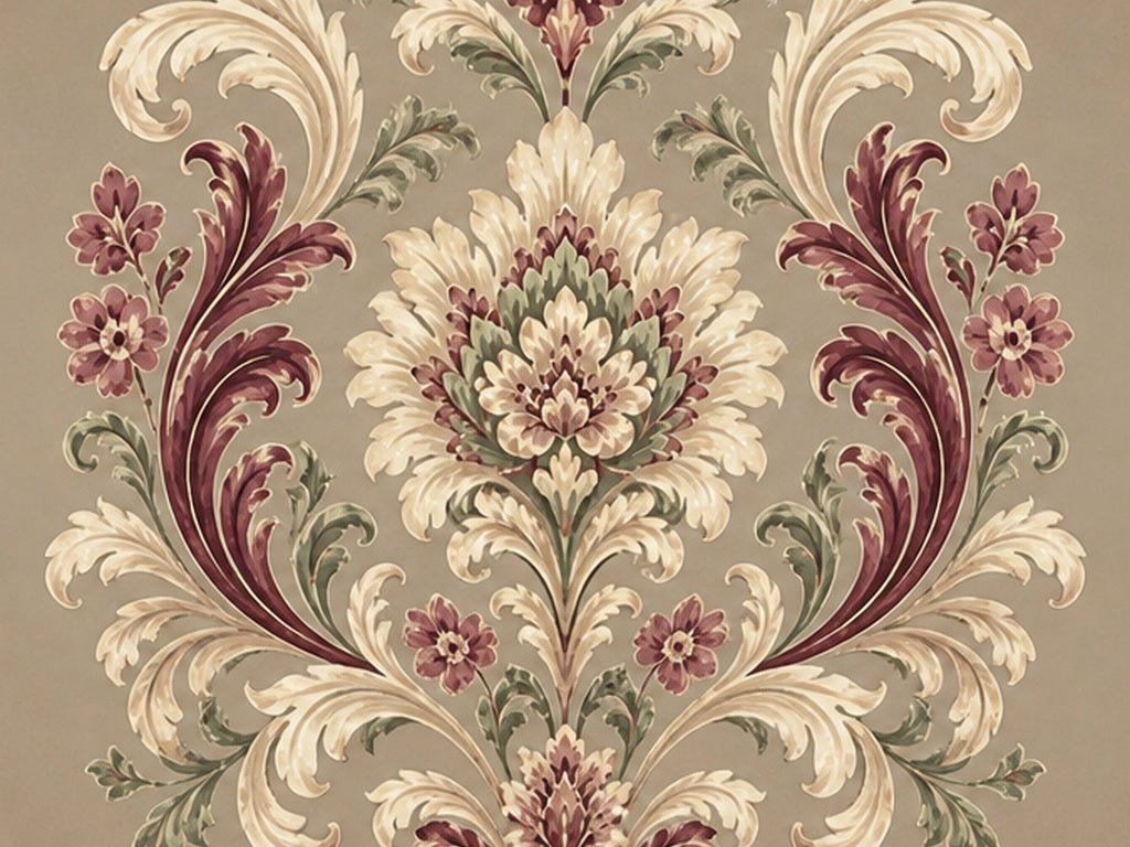 Sage Damask Wallpaper Mural product view