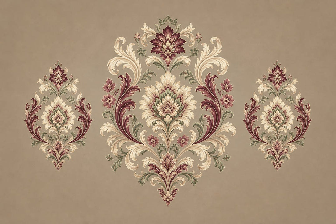 Sage Damask Wallpaper Mural product view