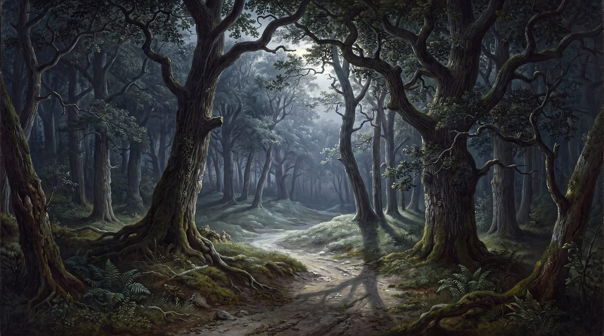 dark forest wallpaper mural glow main image custom stick on non woven vinyl removable