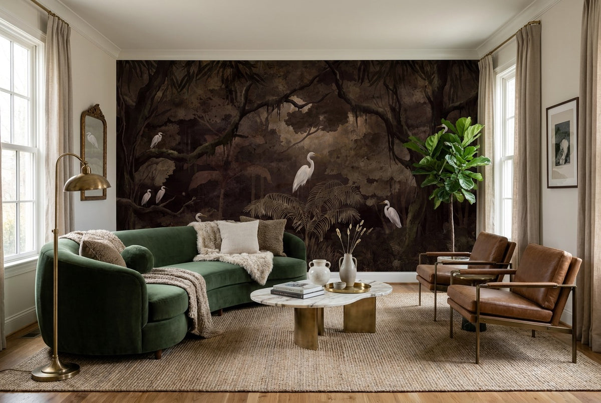 dark forest wallpaper mural living room custom self adhesive non woven vinyl removable