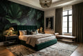 Emerald Palm Fern Dark Jungle Wallpaper Mural