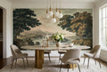 Vintage Watermill Bay Lake Scenic Wallpaper Mural