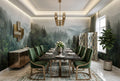 Forest Green Photographic Alpine Misty Forest Wallpaper Mural