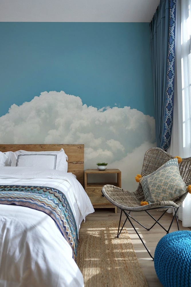 Blue Horizon Cloudscape Mural Wallpaper