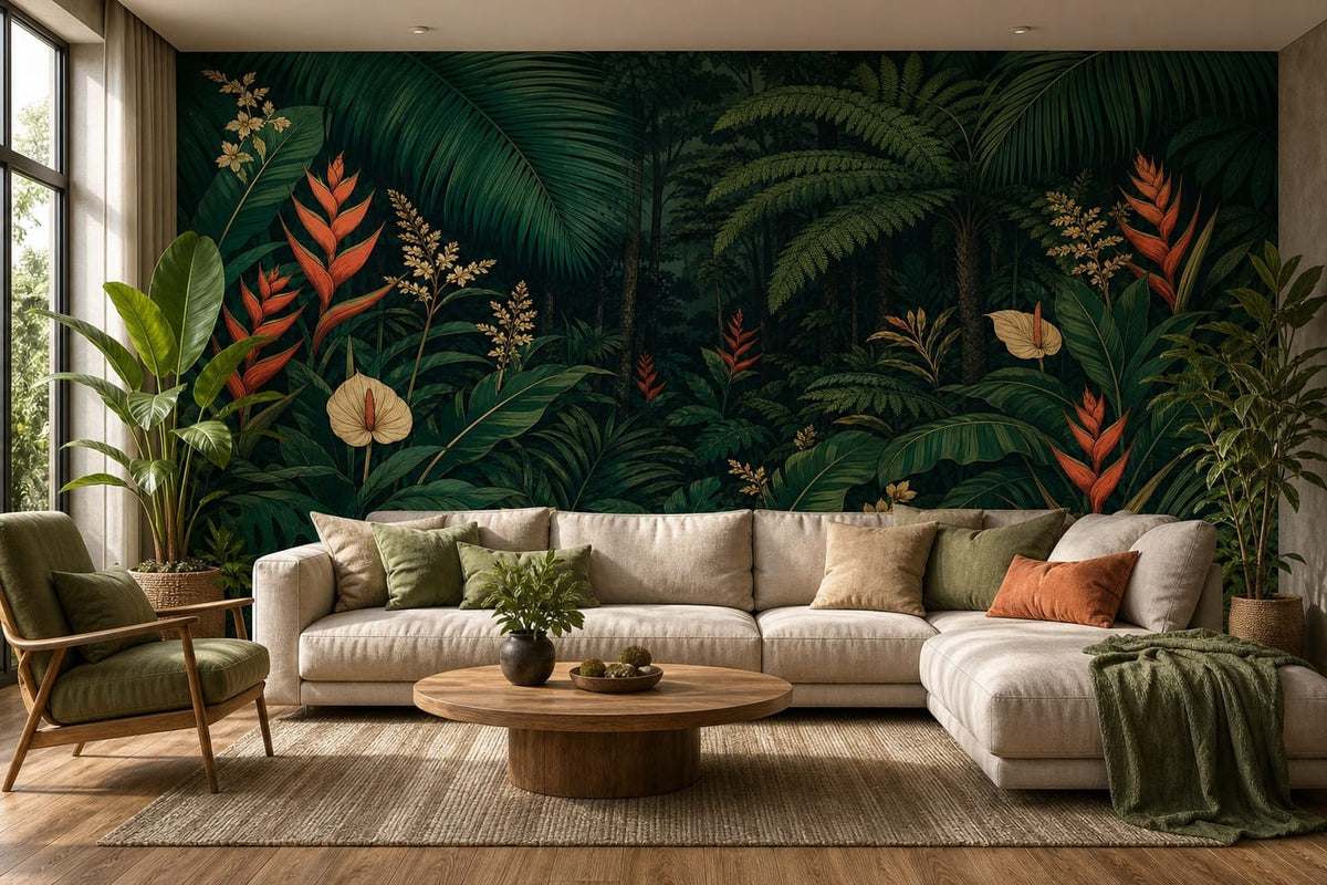 Emerald Palm Wallpaper Mural product view