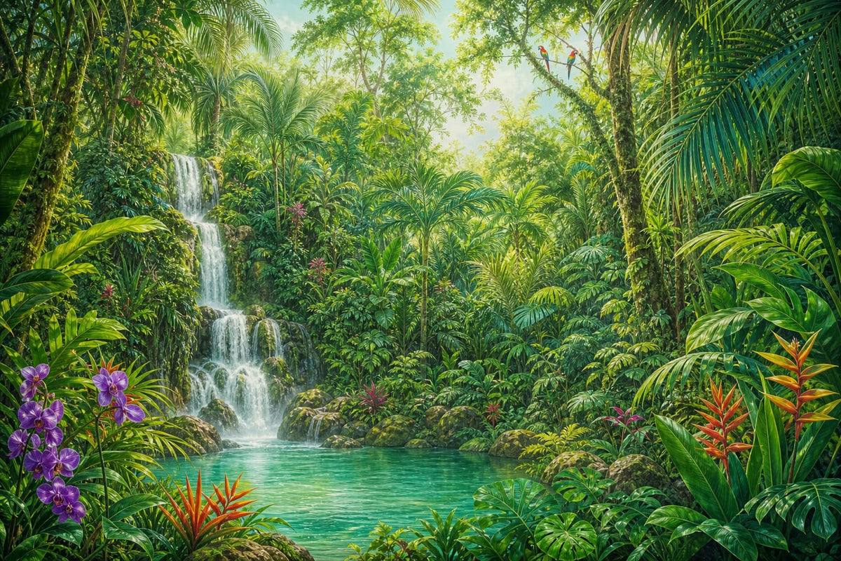 Emerald Orchid Wallpaper Mural product view