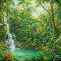 Emerald Orchid Wallpaper Mural