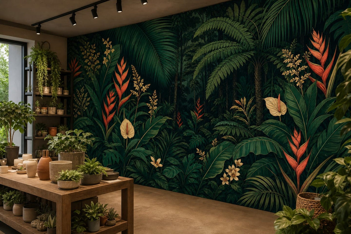 Emerald Palm Wallpaper Mural product view