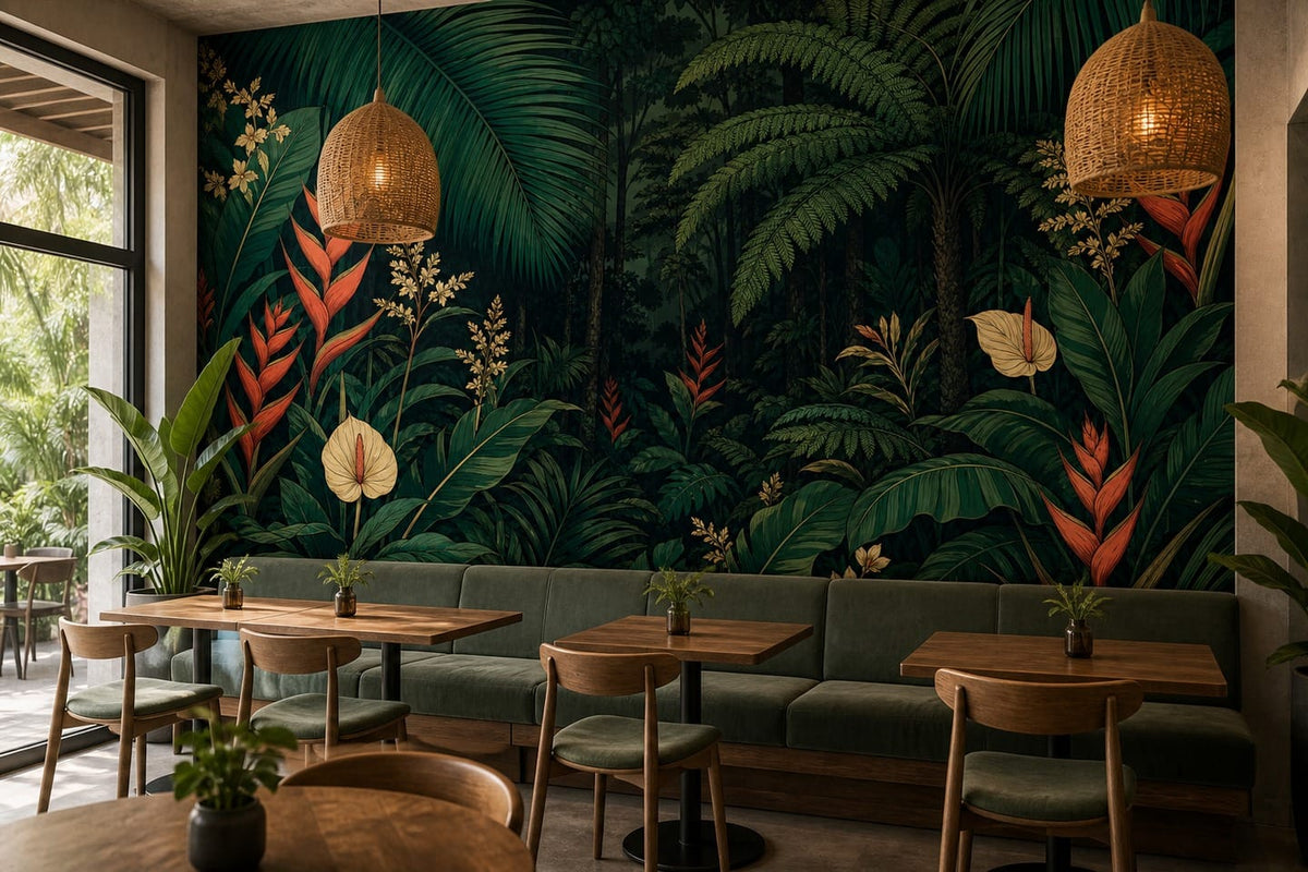 Emerald Palm Wallpaper Mural product view