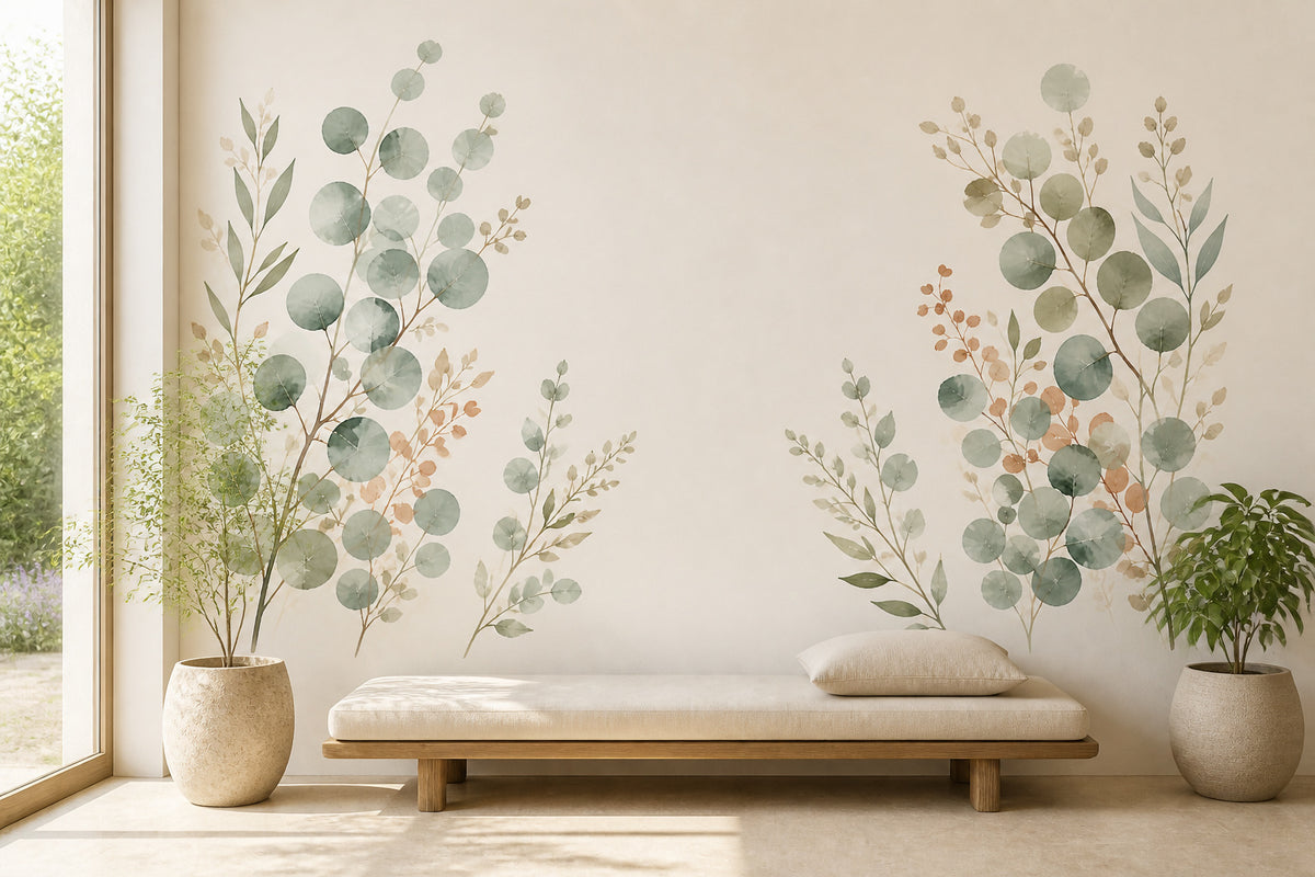 Sage Eucalyptus Wallpaper Mural product view
