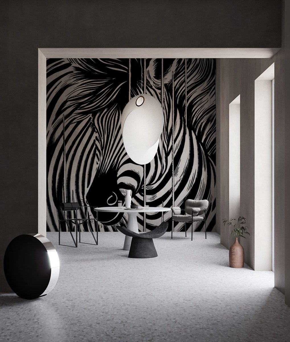 Zebra Stripes Mural Wallpaper
