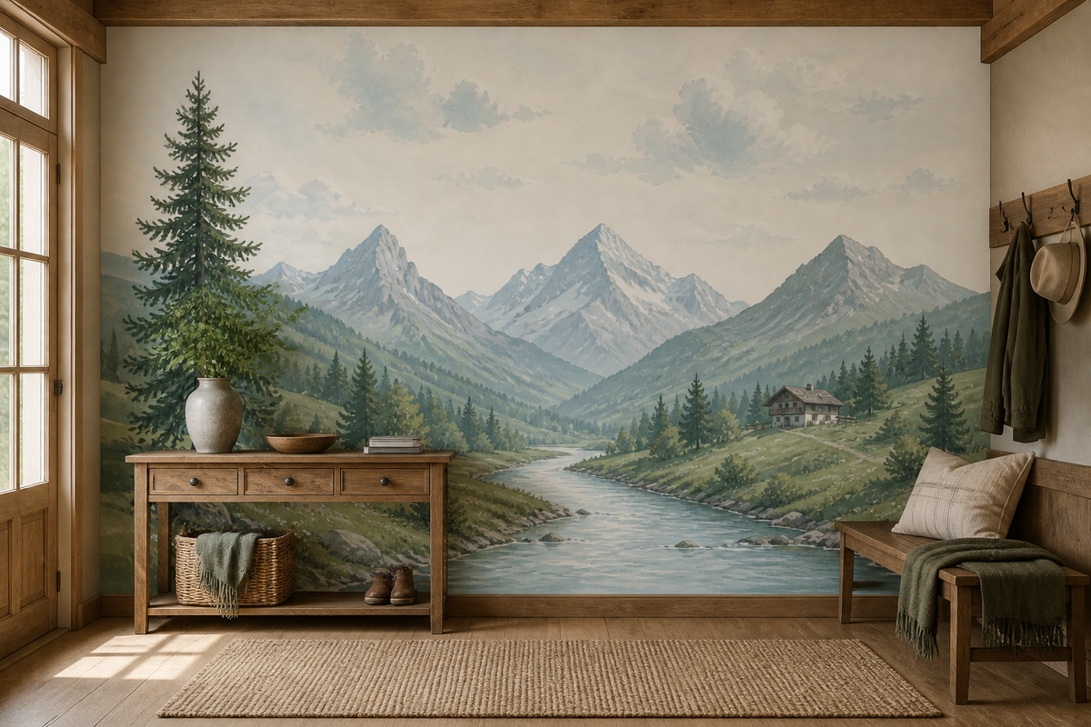 Alpine Valley Wallpaper Mural product view