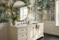 Sage Green Watercolor Nordic Forest Green Wallpaper Mural