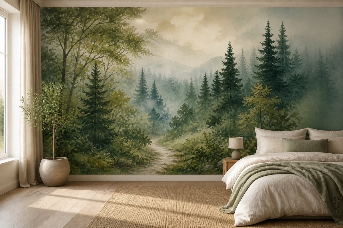 Sage Forest Wallpaper Mural product view
