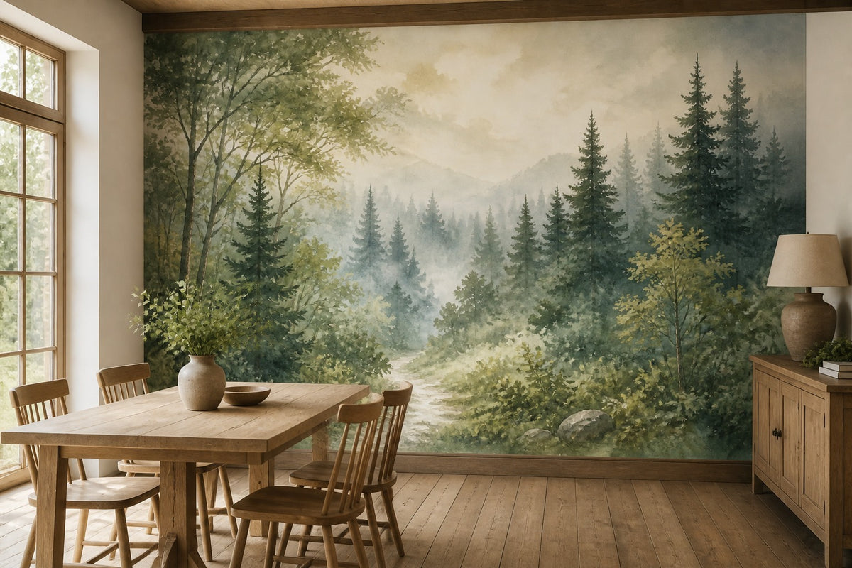 Sage Forest Wallpaper Mural product view