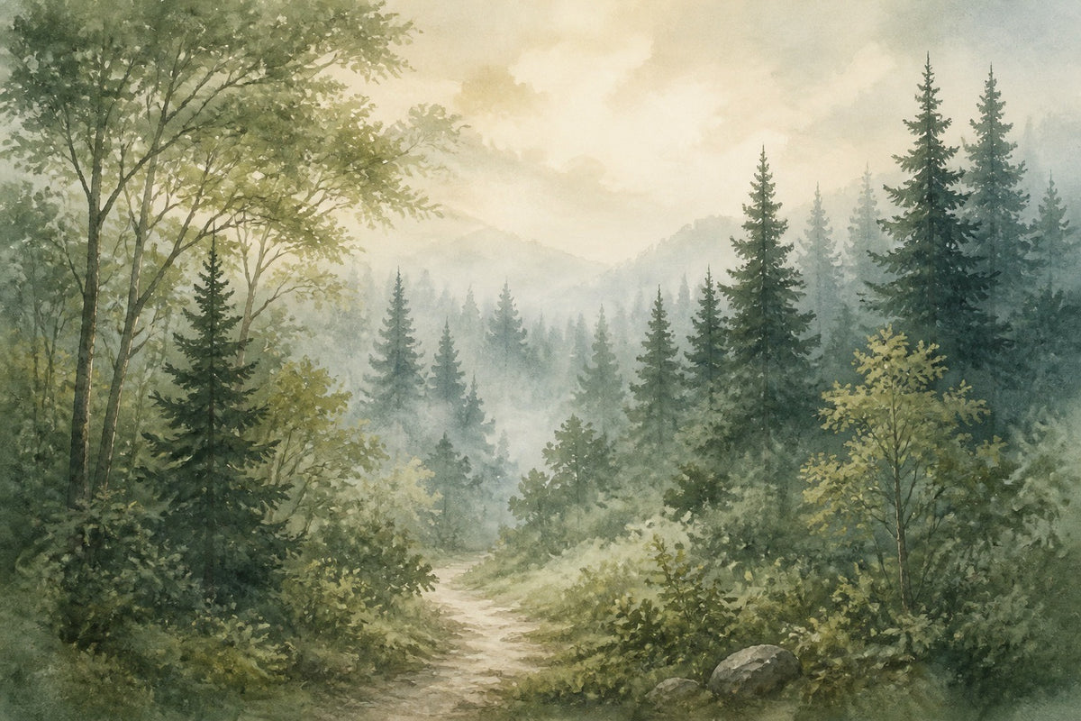 Sage Forest Wallpaper Mural product view
