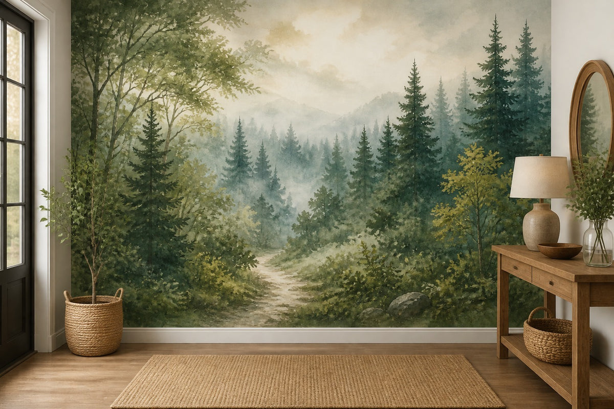 Sage Forest Wallpaper Mural product view