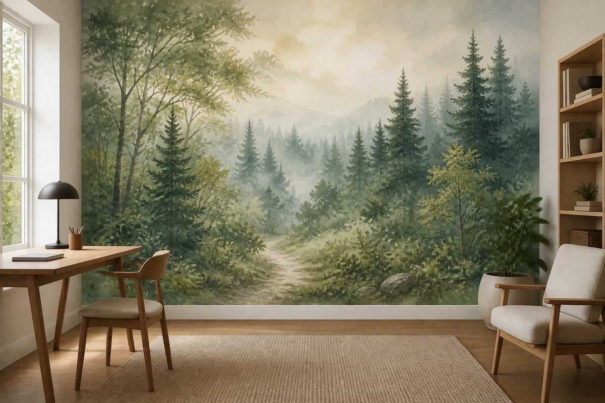 Sage Forest Wallpaper Mural product view